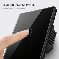 Modern Ev EU UK Tuya WiFi Zigbee Düğmeli Akıllı Duvar Anahtarı 1/2/3/4'lü PC Panel Alexa Google Home Kontrolü