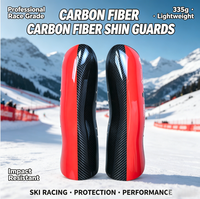 Protège-jambes de ski professionnels en fibre de carbone, ensemble de protection pour la compétition, la course et l'entraînement, équipement de protection pour le ski alpin pour adultes