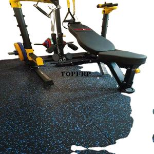 Shock Absorption Non-slip <b>Gym</b> Floor <b>Mat</b> <b>Rubber</b> Flooring Tiles - Product Image 5