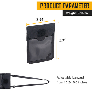 Idogear chiến thuật màu đen 500D nylon dây kinh doanh dây kéo ID thẻ & chủ huy hiệu thẻ tín dụng Pouch cho săn bắn phụ kiện - Product Image 6