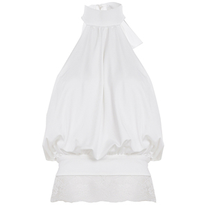 Sexy Y2K Halter Neck Lace Knitted Short <b>Patchwork</b> Tank <b>Top</b> Women Slim Waist Summer Club Camisole Wholesale - Product Image 6