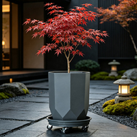 Nouveauté : Pots à fleurs en plastique modernes, carrés, extra larges, durables, avec trou de drainage, haute qualité, pour la maison et le jardin