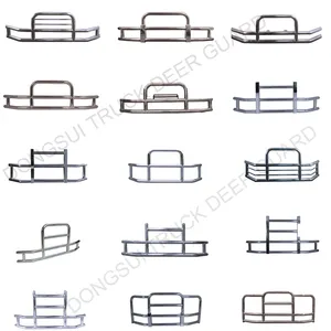 フレイトライナーカスカディア2014 2015 2016用の新しいスタイル304ステンレス鋼セミトラックアクセサリーフロントバンパーディアグリルガード
