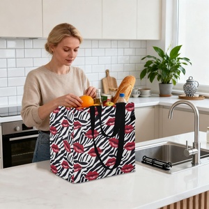 Sac fourre-tout personnalisé en coton avec impression KISS, réutilisable, avec logo, sac à main, sac à bandoulière en coton - Product Image 6