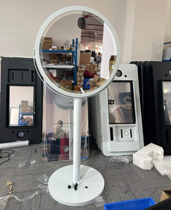 Miroir Magique Arrondi pour Photomaton, Appareil Photo, Smartphones, 21,5 Pouces, Métal, Verre Trempé, Accessoires Gratuits, Vente Directe Usine - Product Image 2