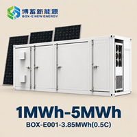 Centrale photovoltaïque 3,85 MWh 0,5C Conteneur BESS 20 pieds Système de refroidissement liquide LiFePO4 8000+ cycles 1000 kW Communication CAN