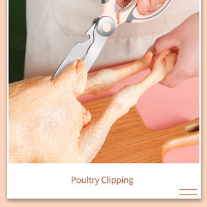 Ciseaux de tailleur multifonctionnels industriels robustes en acier inoxydable à bord dentelé, poignée souple, tranchants, pour le bureau, la maison, l'école - Product Image 5