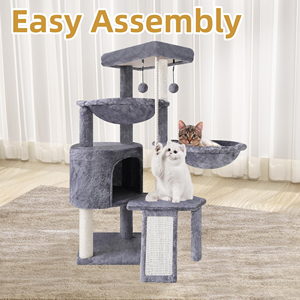 Eco-Friendly Carton Packaging Cat Climbing Frame Large Cat <b>Tree</b> Modern Cat House Combo Jumping Platform Sisal Post Wood <b>Stand</b> - Product Image 5