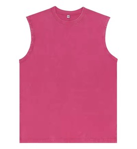 T-shirt sans manches pour <span class=keywords><strong>homme</strong></span> de haute qualité 100% coton anti-rétrécissement <span class=keywords><strong>avec</strong></span> logo personnalisé, style rétro 230gms, <span class=keywords><strong>gilet</strong></span> sans manches - Product Image 4