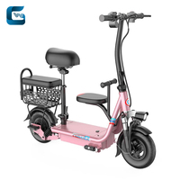 Trottinette électrique à deux roues avec panier et clés pour enfants