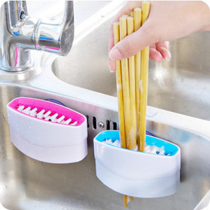 Nettoyeur de couverts multifonctionnel à ventouse, <span class=keywords><strong>brosse</strong></span> de nettoyage pour couteau, fourchette, cuillère, pour légumes, fruits, aide au nettoyage de la cuisine - Product Image 3