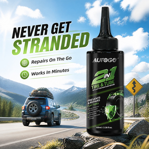 <span class=keywords><strong>AUTOGO</strong></span> Mastic de réparation d'urgence 2-en-1 pour pneus et chambres à air 100ml – Liquide anti-crevaison pour réparation rapide des pneus - Product Image 1