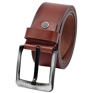 Handmade High Quality <b>Tan</b> Cow Hide <b>Leather</b> <b>Belt</b> Zinc Alloy Buckle 3.5CM Width Adjustable Length <b>Men's</b> Fashion Casual - Product Image 1