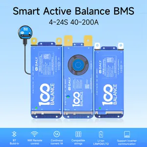 100 keseimbangan bms stok EU stok US balance Smart keseimbangan aktif 150A 200A sistem manajemen baterai Jigong Bms