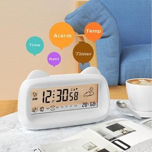 Niedliche digitale Tisch uhr Hintergrund beleuchtung Hochgenauer Wecker für Kinder mit transparentem elektronischem <span class=keywords><strong>LCD</strong></span>-<span class=keywords><strong>Display</strong></span> - Product Image 2