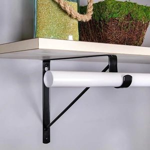 Staffa di supporto per asta per mensola per tenda regolabile per <span class=keywords><strong>armadio</strong></span> resistente - Product Image 6