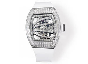 Montre mécanique automatique de sport de luxe de haute qualité avec tourbillon incrusté de diamants, bracelet en caoutchouc, résistante à l'eau, cadran à aiguilles - Hip Hop - Product Image 2