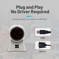 Escáner de Código de Barras de Escritorio Omnidireccional con Cable USB RS2321D de Alto Rendimiento Jingxin, con Sensor Láser Automático para Comercio Minorista