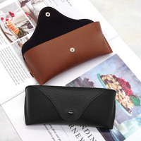 Étui à lunettes en cuir PU, étui à lunettes de soleil, étui à lunettes, boîte de rangement pour lunettes, étui à lunettes portable, 2023