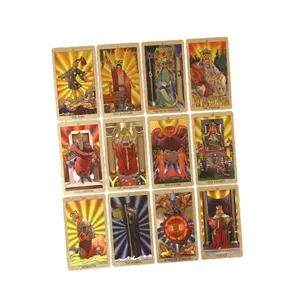 Cubiertas de Tarot TC Gold Foil, venta al por mayor, cartas de Tarot con guía, cartas de Tarot para principiantes