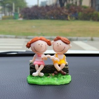 Nouvelle arrivée amoureux souriants décor à la maison Microlandschaft Figurine petits ornements Mini poupée de dessin animé