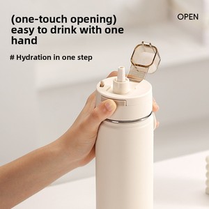 Taza cilíndrica de dibujos animados <span class=keywords><strong>Xile</strong></span> para mujer, de gran capacidad, portátil, de alta calidad, estilo macaron, con cuerda - Product Image 4