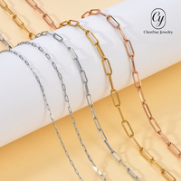Chaîne de collier en acier inoxydable à maillons croisés longs et angulaires, idéale pour la création de bijoux DIY avec pierres précieuses naturelles – Vente en gros