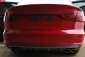 Parti del corpo del diffusore posteriore grigio per <span class=keywords><strong>2014</strong></span> 2015 2016 <span class=keywords><strong>Audi</strong></span> <span class=keywords><strong>A3</strong></span> berlina Hatchback Upgrade S3 paraurti posteriore labbro - Product Image 5