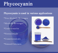 Pigment organique naturel de qualité alimentaire certifié biologique UE et USDA, extrait pur de spiruline bleue E3 E18 E25 E40, poudre de phycocyanine