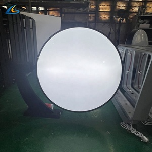 Caja de luz LED en blanco para formar al vacío circular al aire libre, pantalla de caja de luz publicitaria giratoria de doble cara - Product Image 1