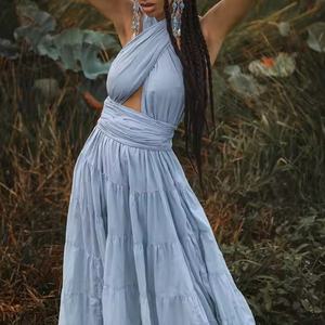 Vestidos de Otoño de Nuevo Diseño para Mujer, Vestidos Casuales Elegantes y Modestos, Vestido de Lino sin Mangas de Alta Calidad para la Noche - Product Image 3