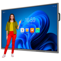 Panneau interactif LCD 4K XINPAI H65 55/65/75/86/98/100 pouces pour l'enseignement scolaire avec 40 points tactiles et système d'exploitation Android/Windows