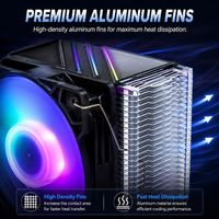 Nouveau design, refroidisseur d'air CPU blanc avec ventilateurs RGB, radiateur de jeu 12V, tour de refroidissement en aluminium pour boîtiers d'ordinateur