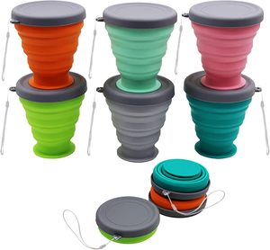 Gobelet pliable en silicone de qualité alimentaire, tasse de voyage portable résistante aux hautes températures pour l'extérieur - Product Image 1