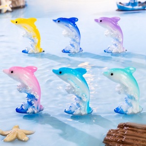 1pc Creative <strong>Dolphin</strong> Doll Diy fairy Garden Decoration 3d Animal Figurines Miniatures Resin Craft Small Home Ornament - Product Image 1