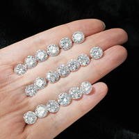 Moissanite SICGEM de haute qualité, blanc jaune, clarté VVS1, 6,5 mm, 1 carat, taille brillant, pierre libre, certifiée par un tiers pour les bijoux