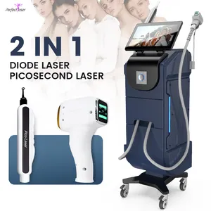 Máquina multifuncional de depilação a laser, picossegundo, picossegundo, 2 em 1, 808nm, máquina de depilação a laser