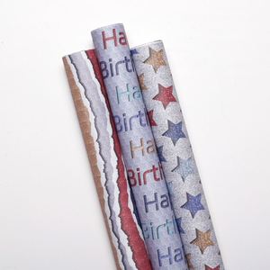 Papel de Arte de silicona recubierto desechable impreso al por mayor 50x70cm envoltorio de regalo 6 piezas por paquete - Product Image 1