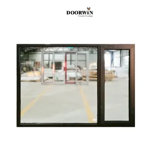 Aluminium alloy double glazed swing windows with USA standard Vinyl vs aluminum sliding patio clad windows used for sale