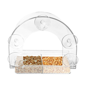 Tùy Chỉnh Cửa Sổ <span class=keywords><strong>Bird</strong></span> Trung Chuyển PC Nhựa Hoang Dã <span class=keywords><strong>Bird</strong></span> Thực Phẩm Dispenser Với 5 Mạnh Mẽ Cốc Hút - Product Image 5