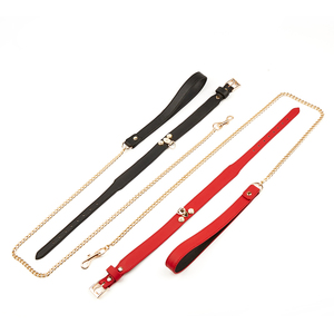 <span class=keywords><strong>Bondage</strong></span> Gear collier en cuir véritable noir rouge BDSM Kits jouets sexuels pour adultes pour femmes Juguetes Sexuales couleur boîte emballage - Product Image 6