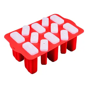 Bpa Gratis Zelfgemaakte Ijs Bar Mallen Silicone Popsicle Mold Met Deksel