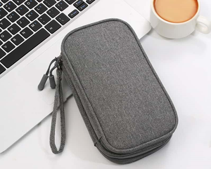 Organisateur en tissu Oxford, grande capacité, fermeture à glissière, sac gris multifonctionnel pour un usage quotidien - Product Image 1