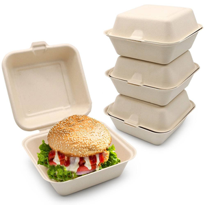 กล่องอาหารแบบใช้แล้วทิ้ง ผลิตจากเยื่อชานอ้อย ปลอดภัยต่อสิ่งแวดล้อม ใช้กับ<span class=keywords><strong>ไมโครเวฟ</strong></span>ได้ สไตล์อเมริกัน สำหรับเตรียมอาหารกลางวัน  รับพิมพ์โลโก้ตามแบบ - Product Image 6