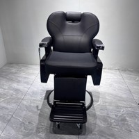 Chaise de barbier de style vintage antique en gros, confortable, inclinable, hydraulique, en cuir synthétique, pliable