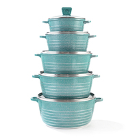 Ensemble de 10 ustensiles de cuisine antiadhésifs, casseroles et poêles de cuisine, y compris un seau à lait et une casserole en métal