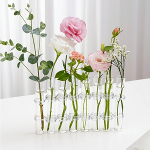 Transparent Glass Hydroponic <b>Vase</b> Set For Home Decor And Floral Arrangements With Water Culture Design - Product Image 4