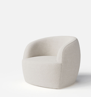 Nouveau Fauteuil Pivotant Moderne Blanc Doux en Tissu Style Nordique pour Salon - Collection 2026 - Vente Flash