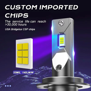 Bombilla LED Superbrillante para Faro de Coche, Accesorio de Luz para H4, H11, H1, H7, Briolight, Interior, 6500K, Temperatura de Color - Product Image 3