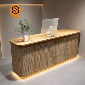 Shinestone Fashion Boutique Caisse Comptoir Réception Vert Bois Couleur Boutique Comptoir En Bois Réception En Bois <span class=keywords><strong>Salon</strong></span> De Réception - Product Image 1